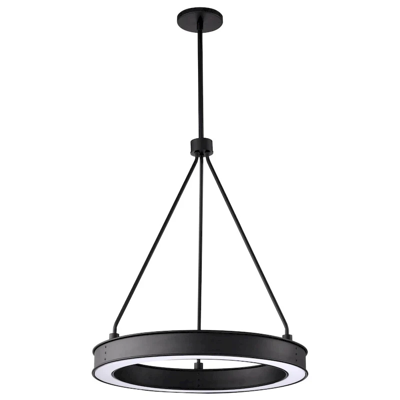 Longford 20 Inch LED Pendant Textured Black Acrylic Lens - Textured Black