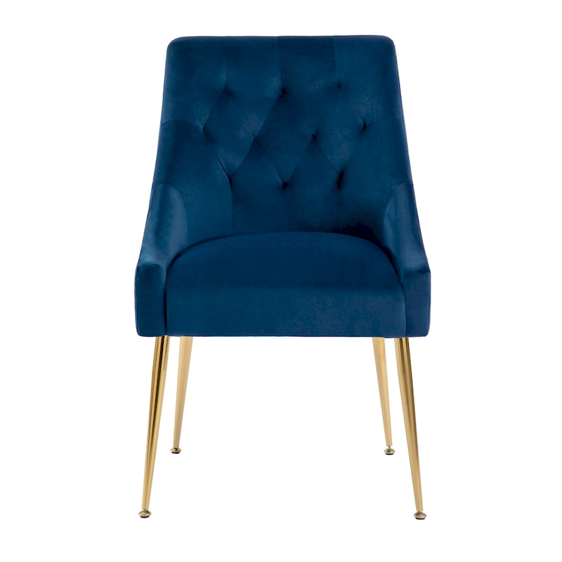 XINMICS Mid-Century Modern Velvet Dining Chair, Upholstered Parsons Chair, Set of 2