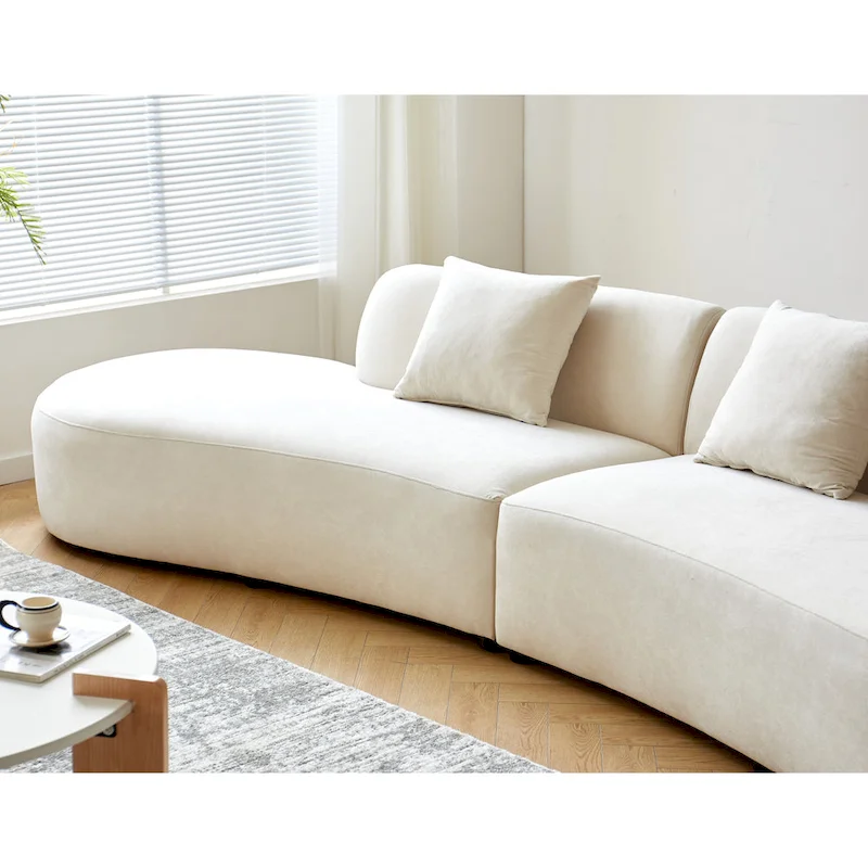132.3 inch Large Half Moon Curved Sectional Sofa