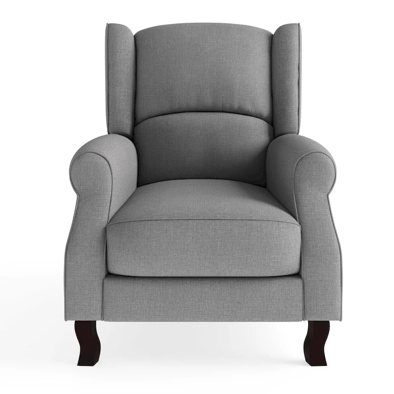 Modern Wingback Linen Fabric Accent Recliner Chair