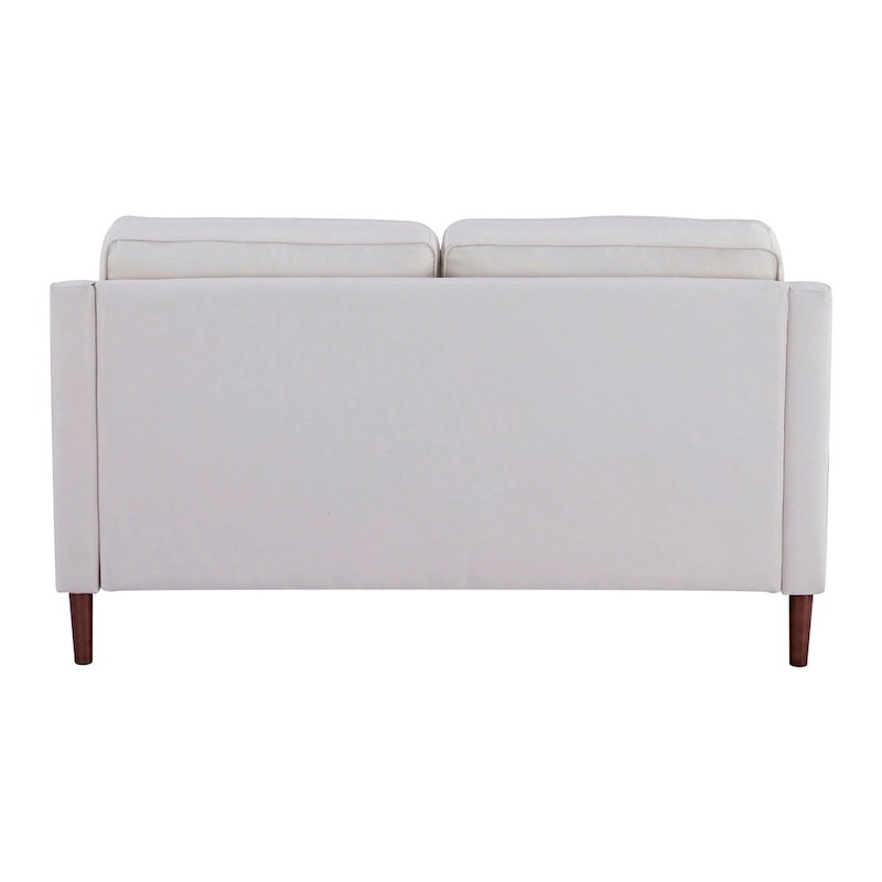 Sedona Modern Loveseat Sofa, Faux Linen / Vegan Leather Couch - N/A