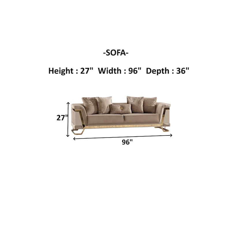 ActiveZen 4 Pieces Living Room Sets 1 Sofa 1 Loveseat 2 Chair