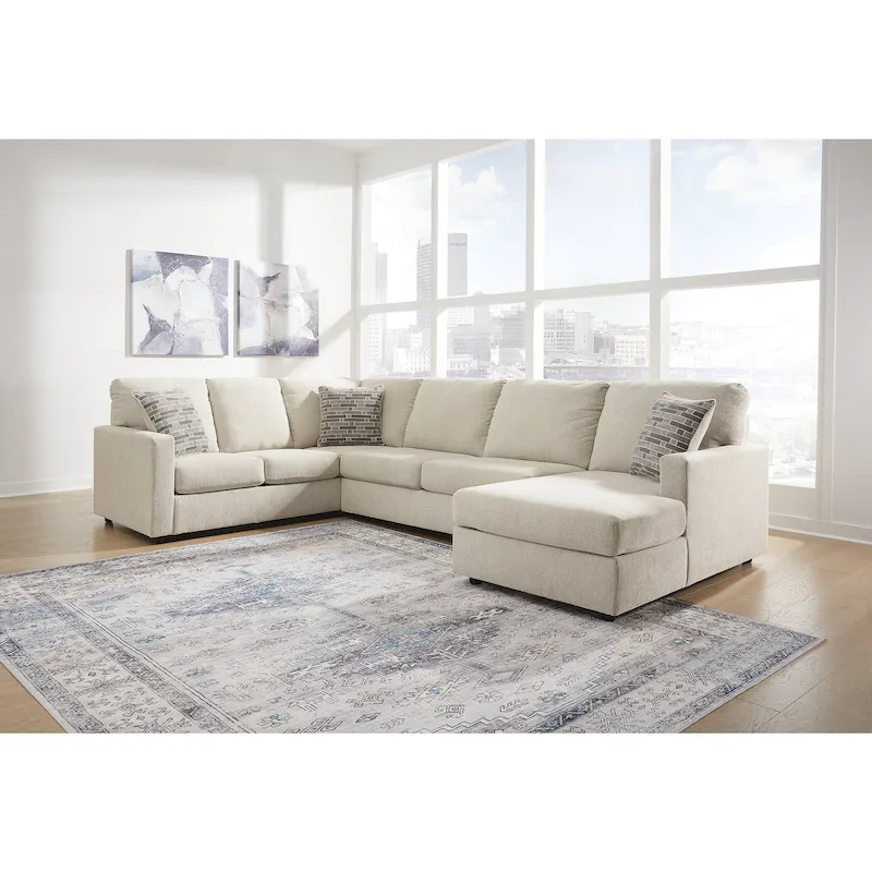 Signature Design by Ashley Edenfield 3-Piece Sectional with Chaise - 139 W x 89 D x 35 H