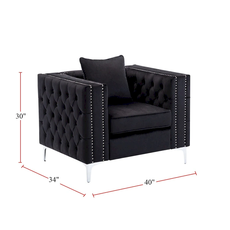 Velvet Fabric Sofa Loveseat Living Room Set