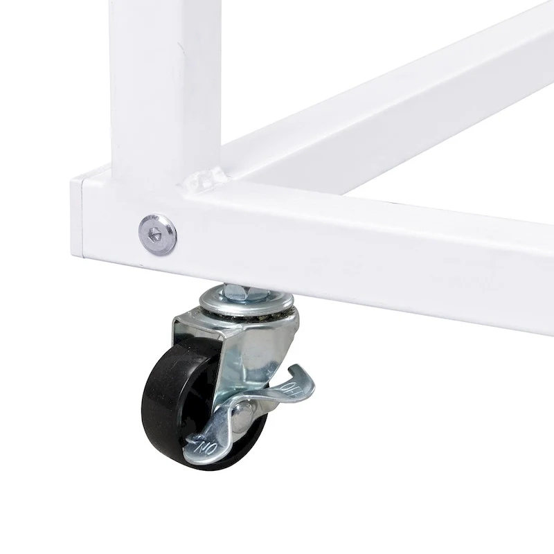 Versatile Daybed with Movable Desk, Metal Sofa Bed Frame with Metal Grid, Shelves and Clothes Hanger, No Box Spring Needed