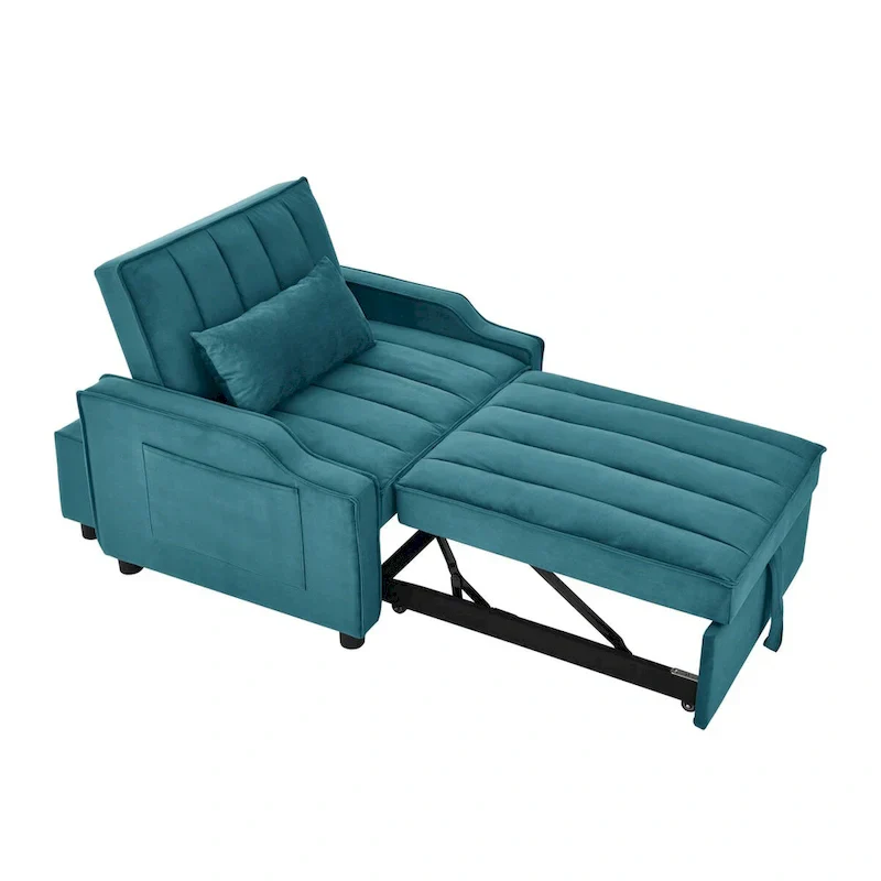Velvet Pull Out Armchair