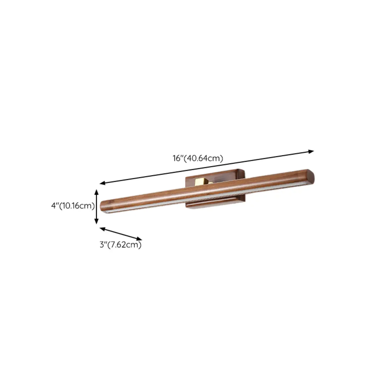 Modern Wood LED Vanity Light Fixture with Rotable Design