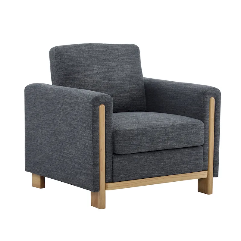 Christopher Knight Home - Harmonia Upholstered Armchair with Solid Wood Frame and Plush Cushioning
