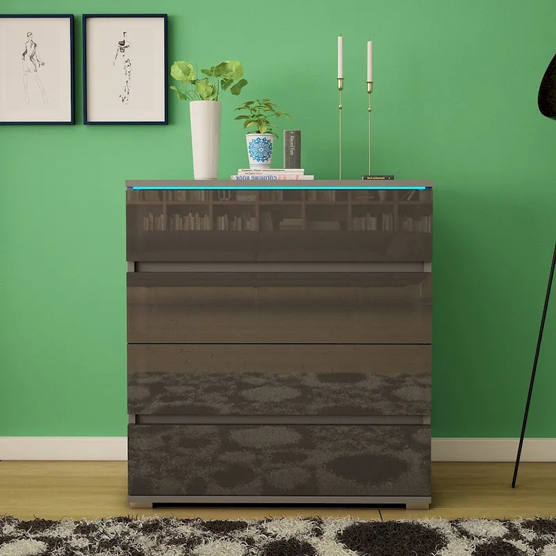 Strick & Bolton Cyrena Glossy Modern Dresser