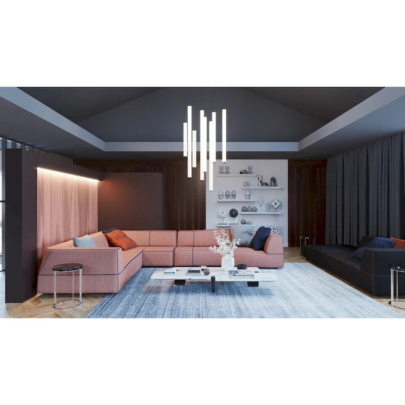 Caden 36-inch LED Pendant with White Acrylic