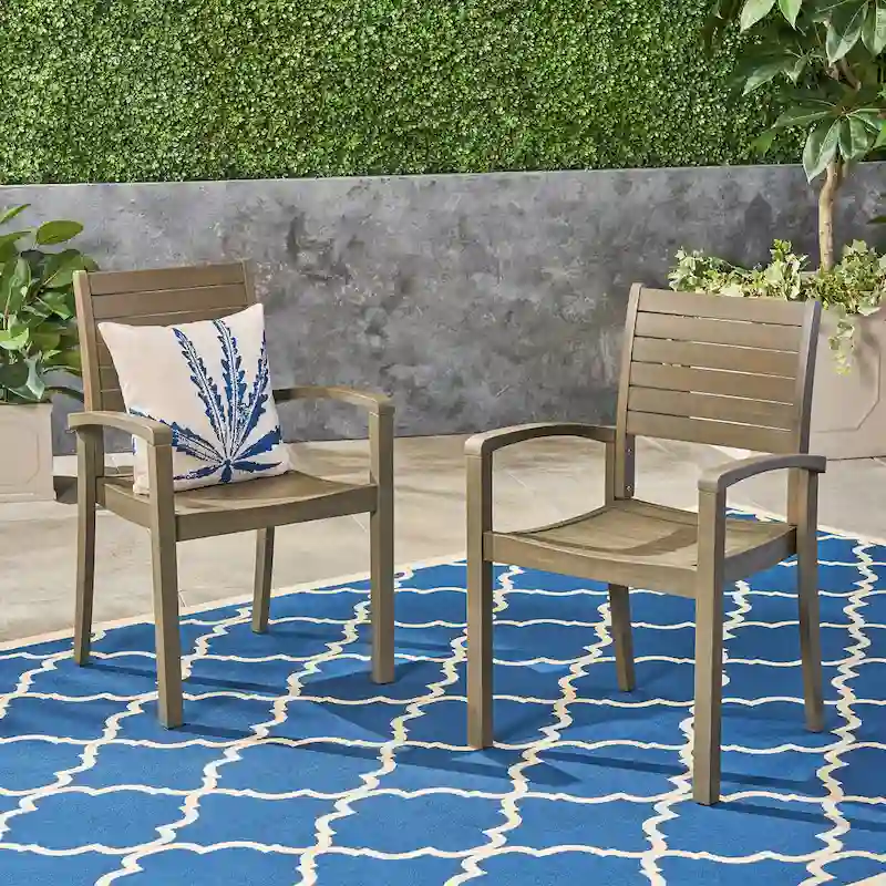 Outdoor Dining Chairs with Stackable Design