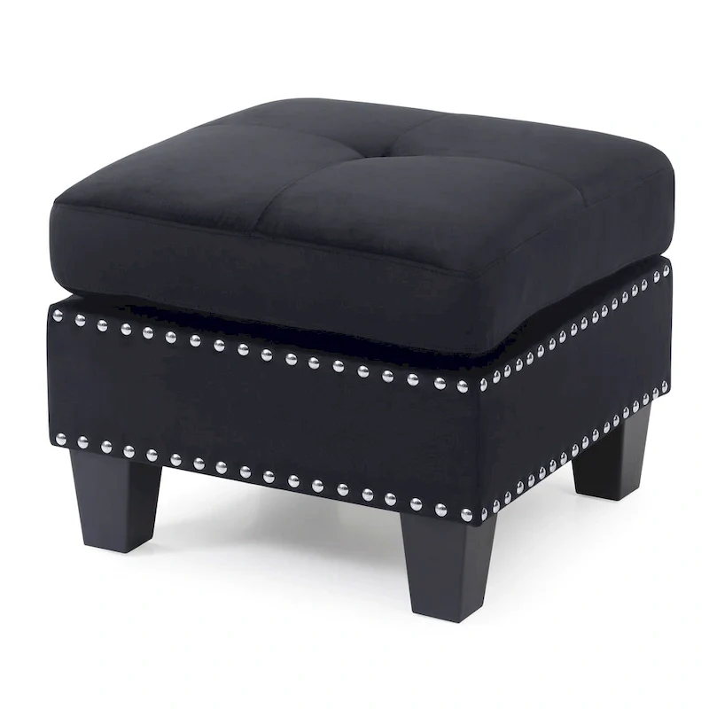 Copper Grove Meharrize Tufted Velvet Ottoman