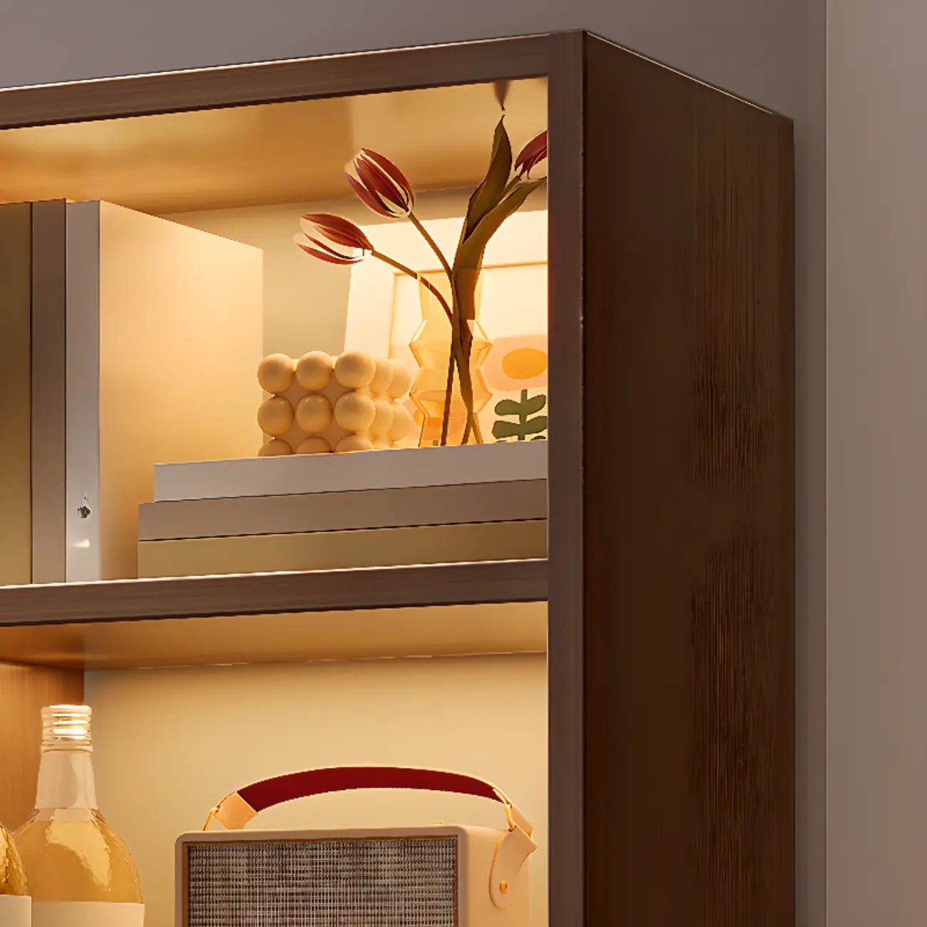 Modern Rectangular Bookshelf with Drawers