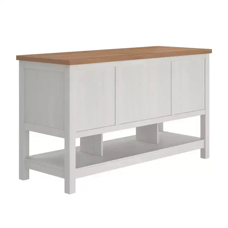Walker Edison Free-Standing Kitchen Island with 6 Drawers