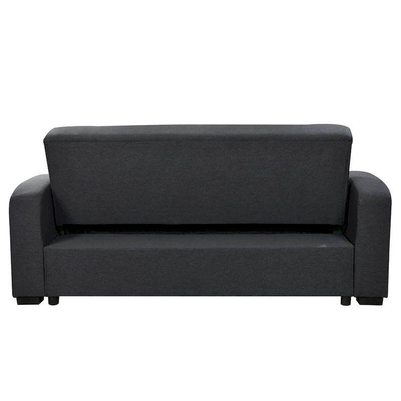 Convertible Sofa with Reclining Backrest, Cup Holders and Pillows
