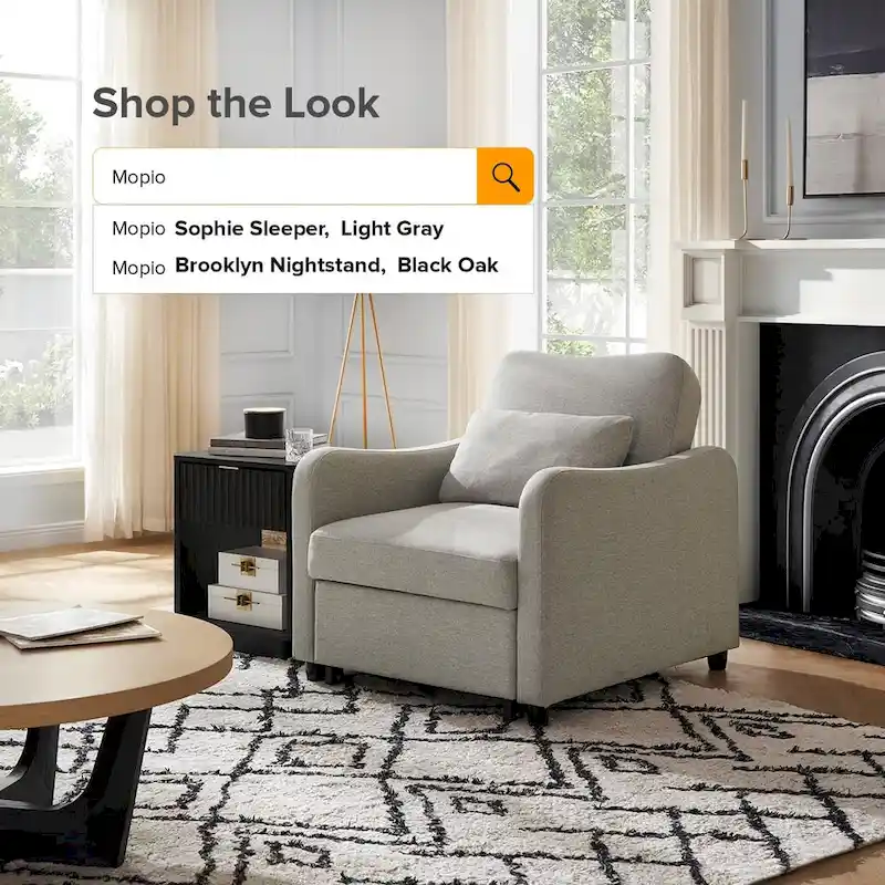 Mopio Sophie 4-in-1 Convertible Sleeper Chair Bed