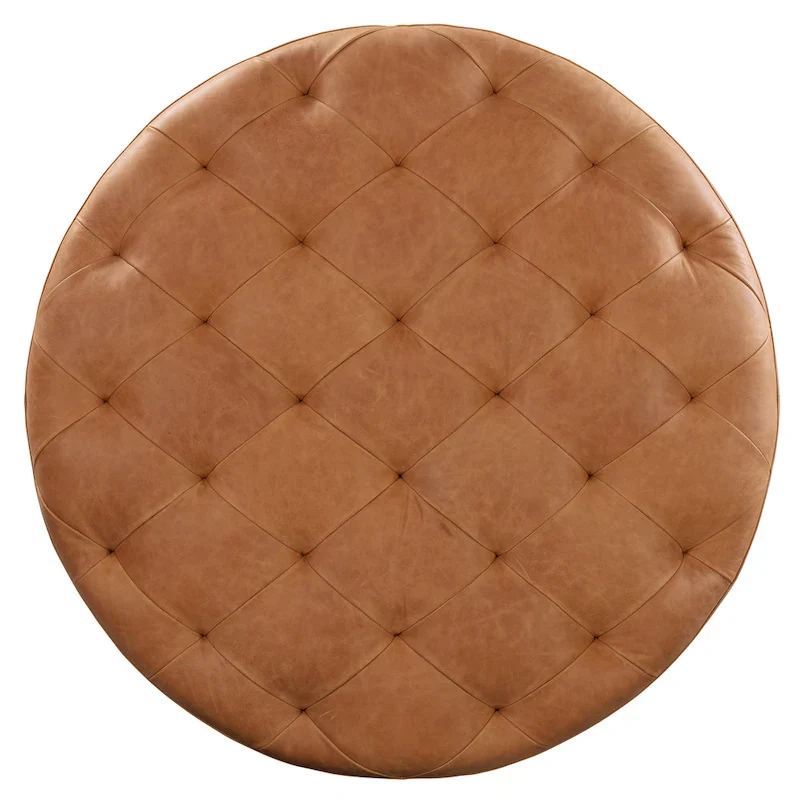 Poly & Bark Ascot Ottoman - Full Grain Genuine Italian Leather