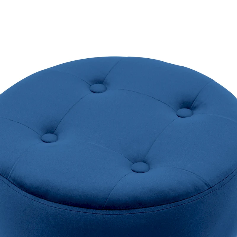 Adjustable Height Round Ottoman Swivel Vanity Stool