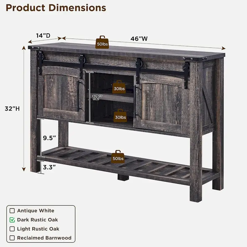 Farmhouse Entryway Table, Rustic Console Table, Wood Sofa Table