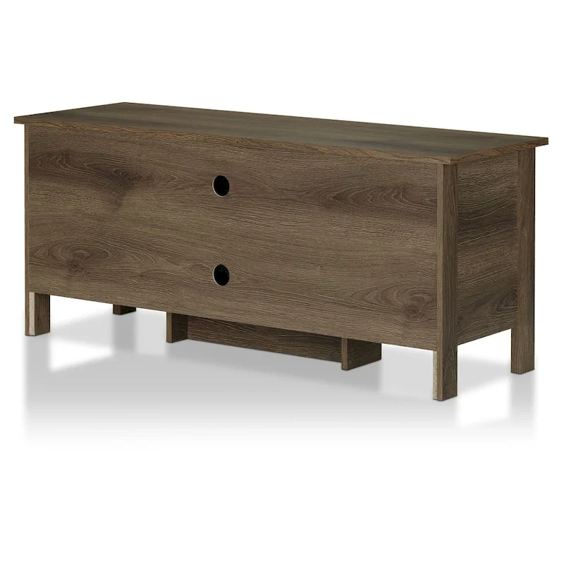 Rogan Transitional Distressed Walnut 48-inch 6-Shelf TV Console