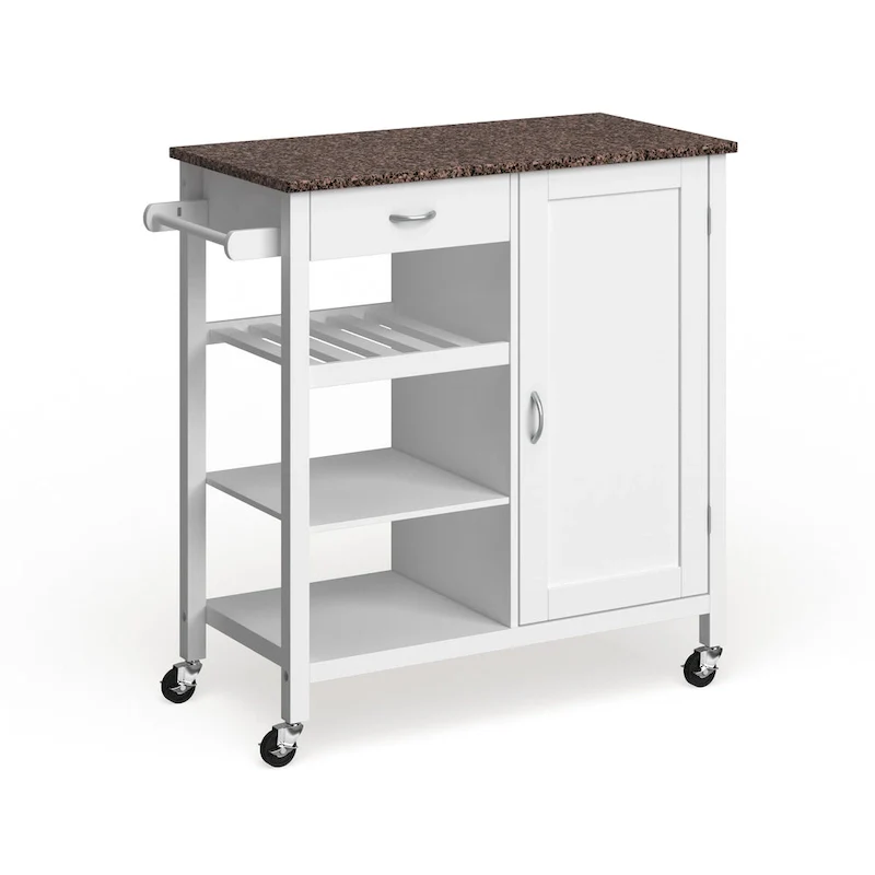 Ringsby Wooden 3-shelf Kitchen Cart