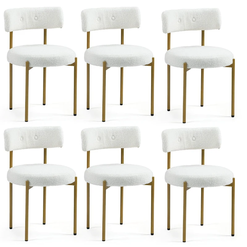 AVAWING Dining Chairs Mid-Century Modern Kitchen Chairs Set of 6