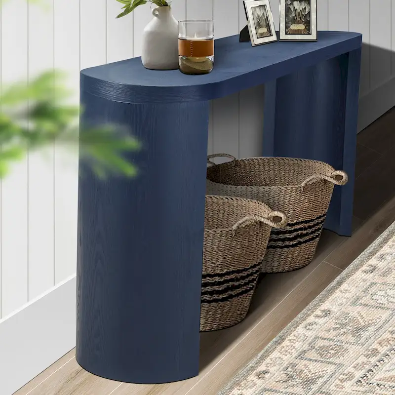 GDFStudio - Avery Modern 60 Console Table with Curved Legs and Versatile Design