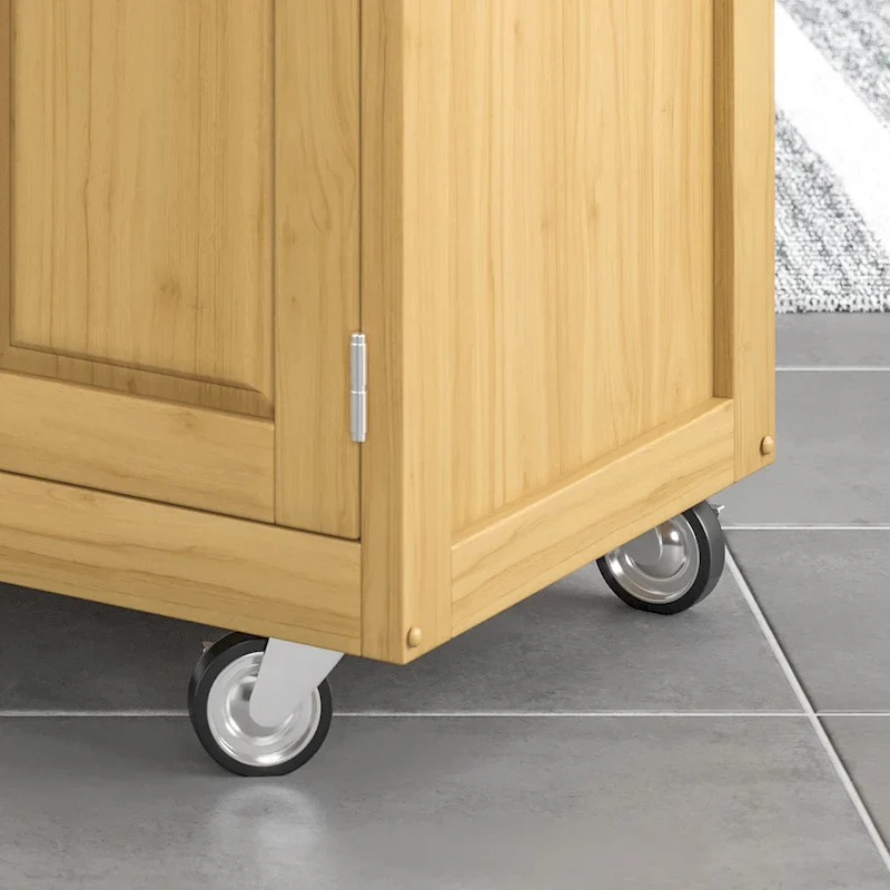 Homestyles Create-a-Cart Natural Mobile Kitchen Cart with Stainless Steel Top