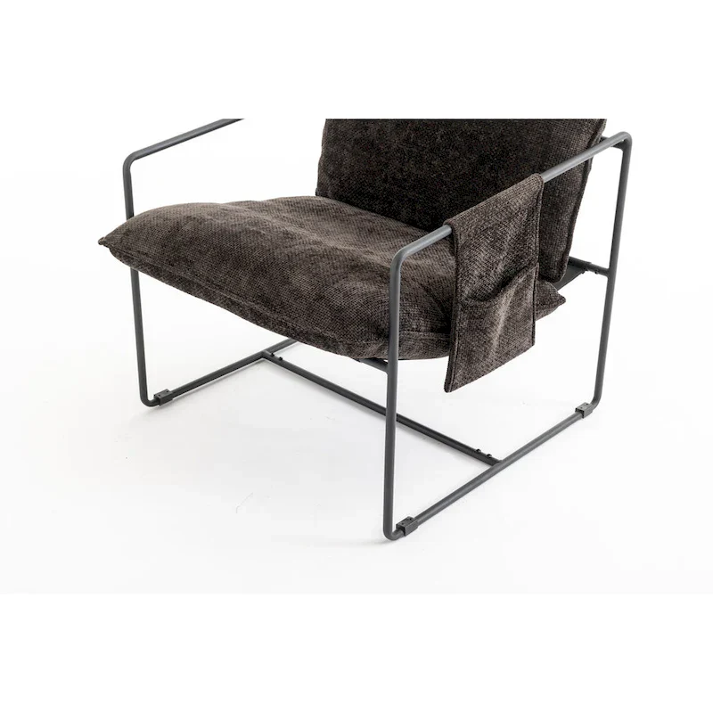 Velvet Arm Chair with Gold Metal Frame - Set of 2