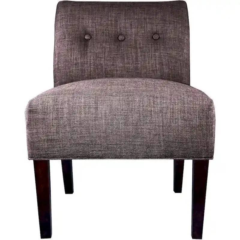Button Tufted Ikat Accent Chair