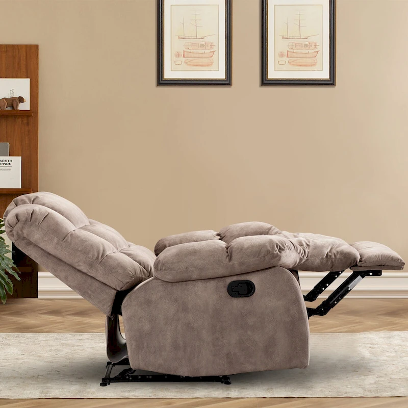 Manual Reclining Fabric Recliner and Single Sofa