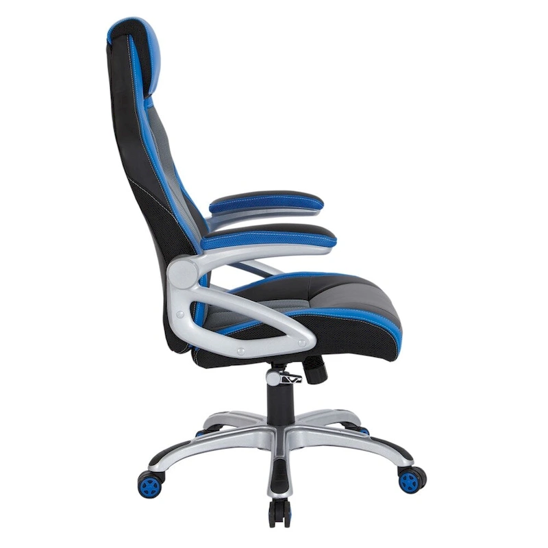 Bonded Leather and Mesh Racing Style Gaming Chair