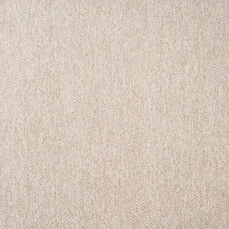 Dining Chair w/ Cream Boucle Fabric & Matte Black Metal Legs