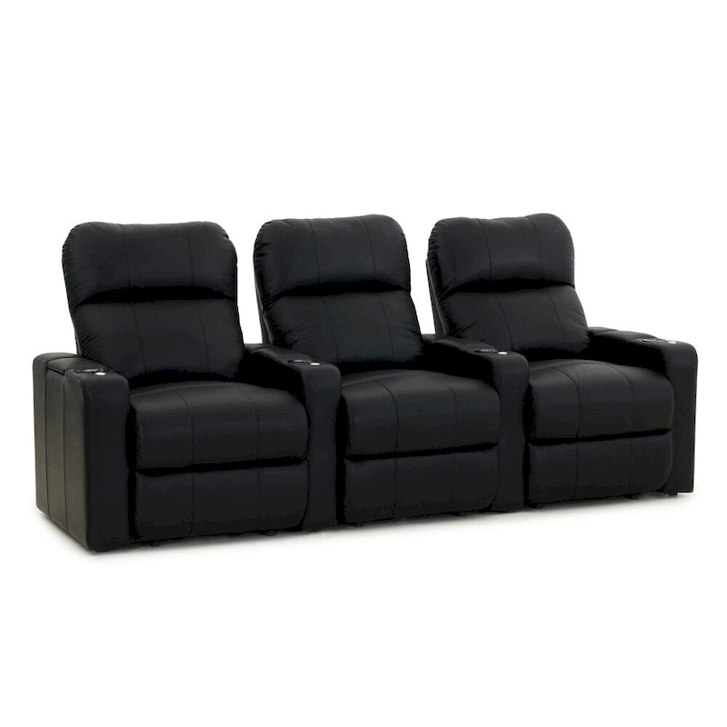 Octane Turbo XL700 Power Leather Home Theater Seating Set (Row of 3)