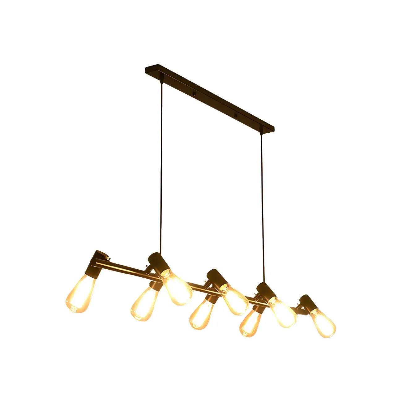 Industrial Black Multi-Light Cluster Pendant Light