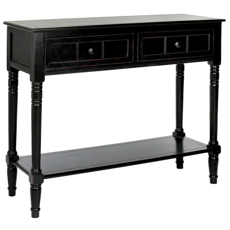 Grey 2-Drawer Console Table - 35.8 x 13.8 x 29.5 - 36Wx14Dx30H