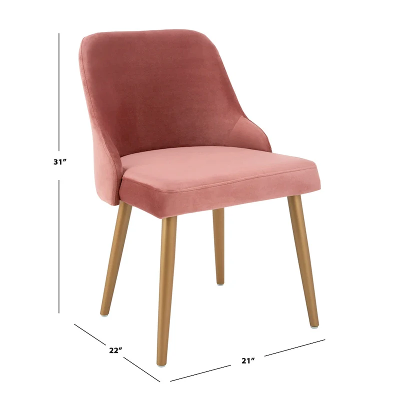 Nobie 18.3 Upholstered Dining Chair - Grey / Gold (Set of 2) - 21 x 22 x 31 - 21Wx22Dx31H