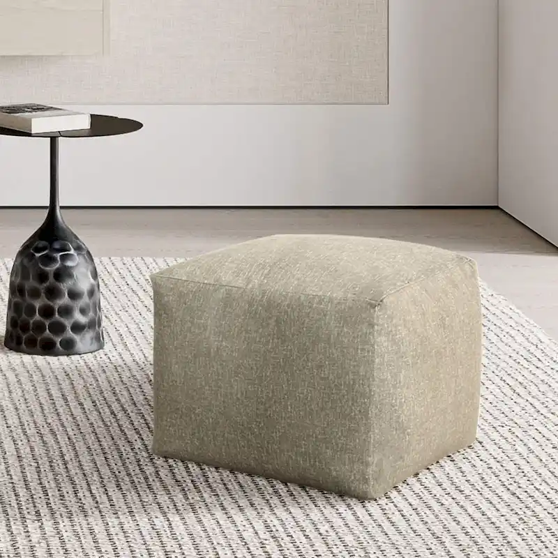 CraftPorch Glam 24 Inch Velvet Upholstered Pouf