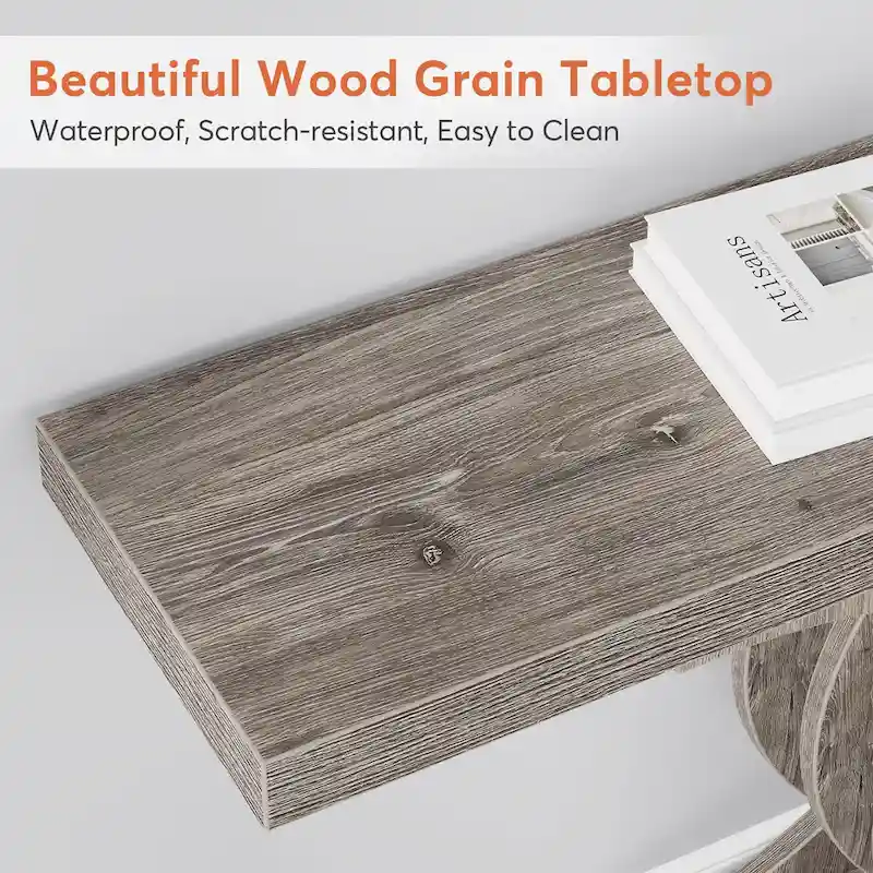 Console Table, Entryway Table with Geometric Legs, Sofa Table - 11.81  D x 39.37  W x 31.49  H