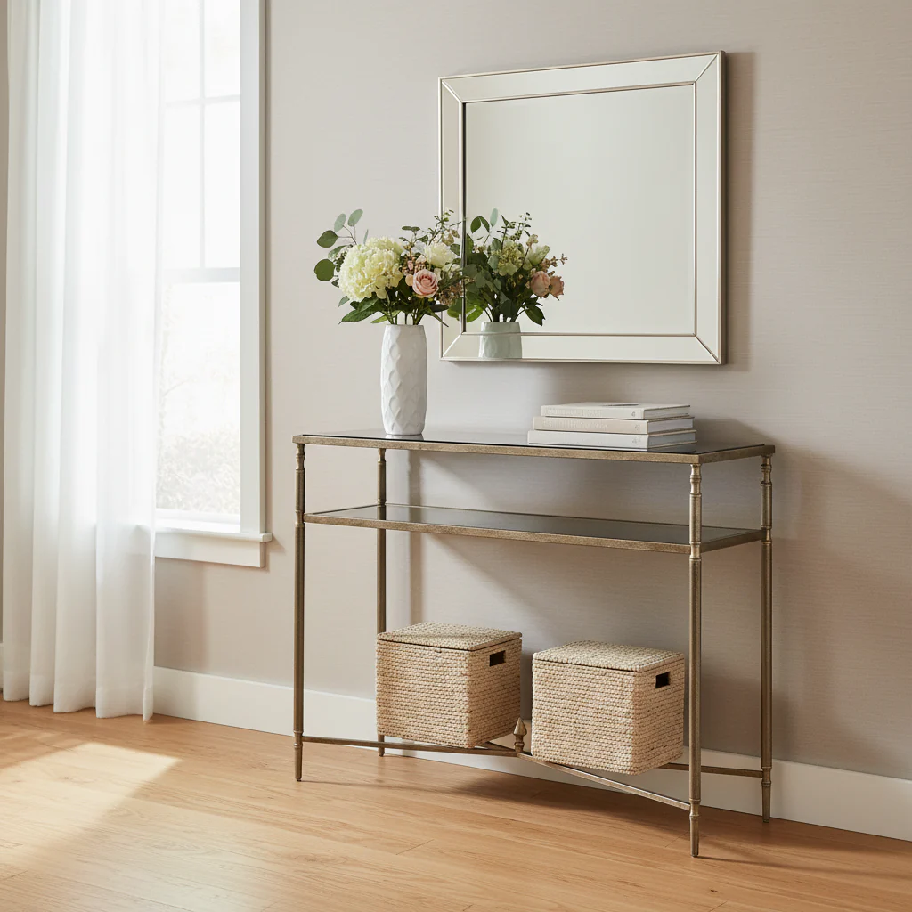 Aged Gold Sofa Table - 45 W x 14 D x 33 H