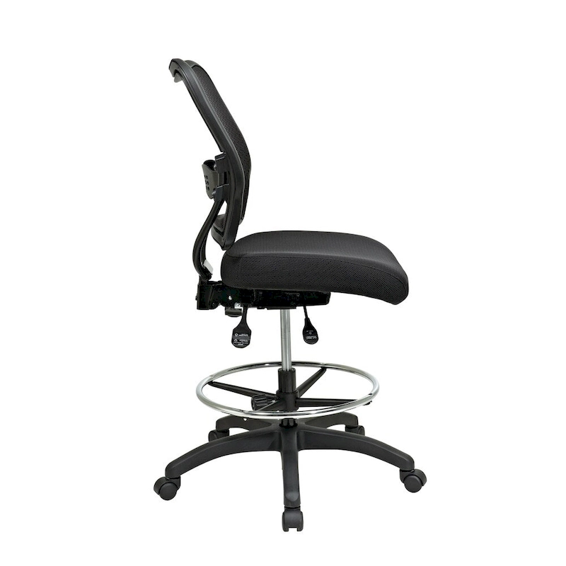Deluxe Ergonomic MeshBack Drafting Chair with Mesh Seat
