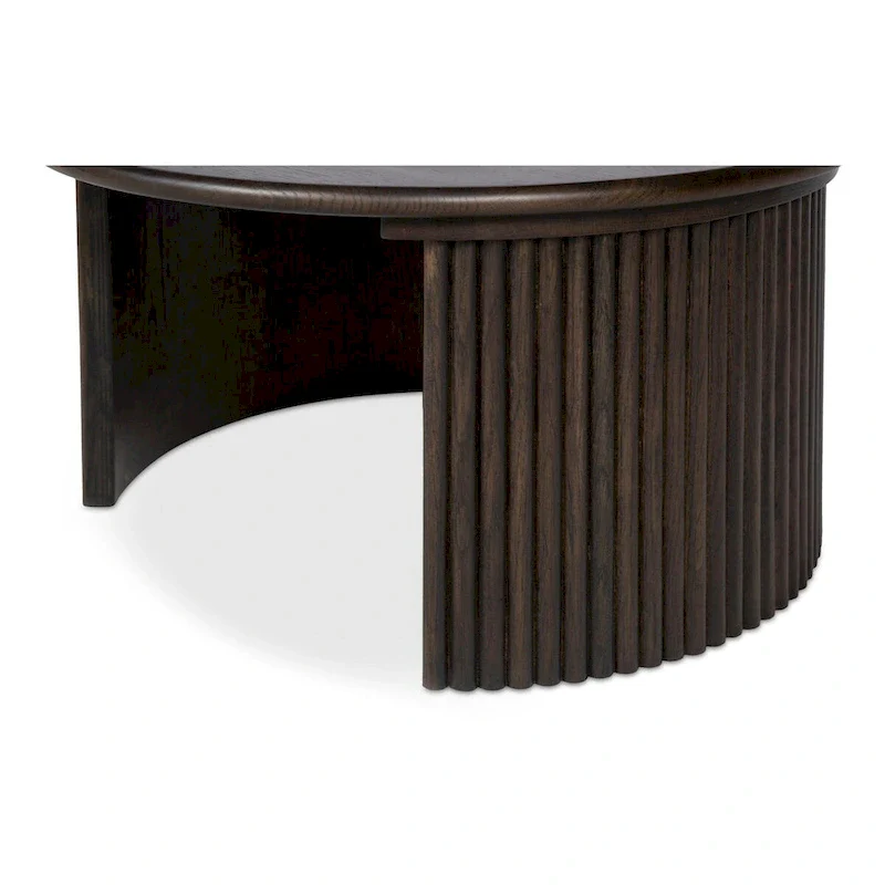 NADAAL STUDIOS Pence, Small Oval Coffee Table, Dark Brown