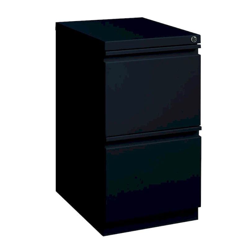 Hirsh 20-inch-deep Steel Mobile Two-drawer File Pedestal with Lock