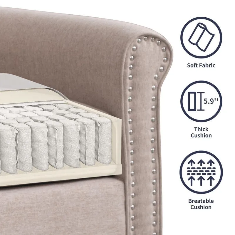 Mixoy Modern Sleeper Sofa,DIY Combination Sectional Single Couch