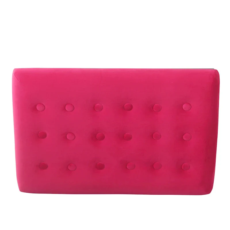 Velvet Tufted Footstool