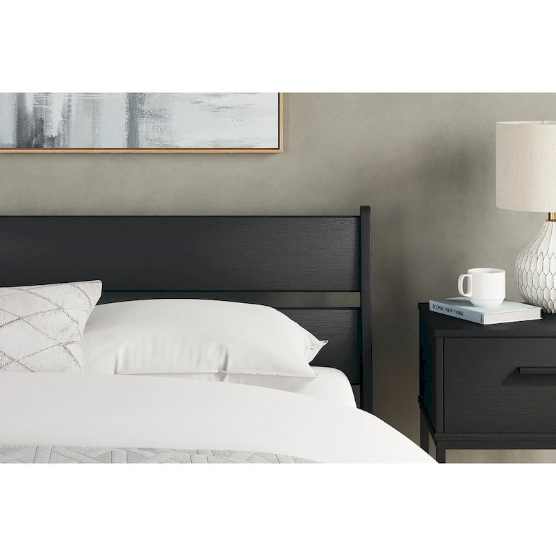 Signature Design by Ashley Socalle Black Panel Headboard with Dresser and Nightstand