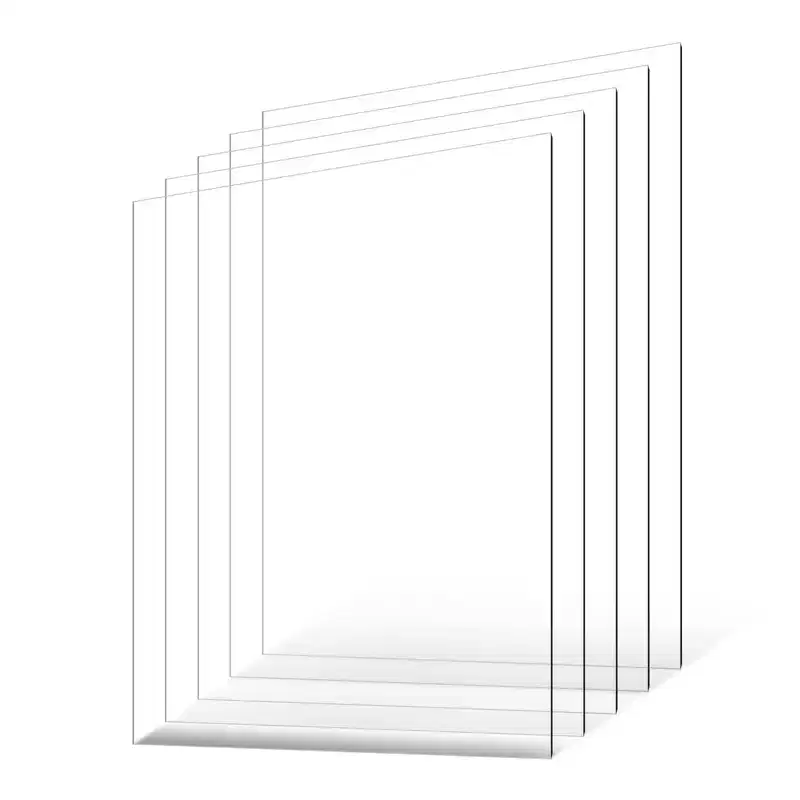 PET/Plexiglass Sheets, 5-Pack Plastic Sheet, 24 x 36 Inch 0.04 Inch Thick Transparent Clear Flexible Plastic Panels for Craft,Transparent