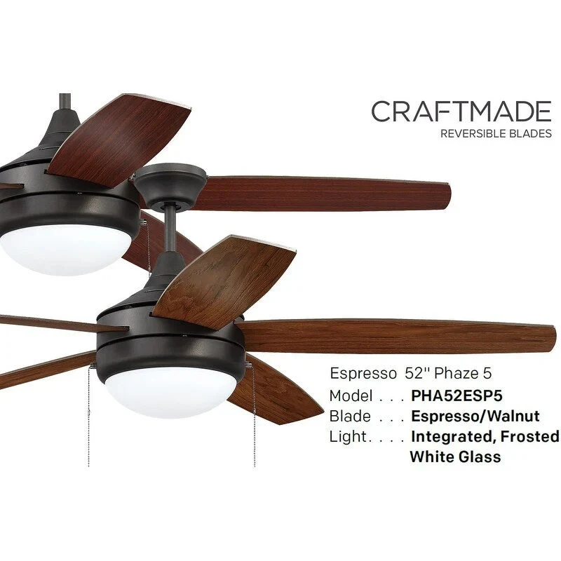 Craftmade Phaze 5 52  5 Blade LED Ceiling Fan