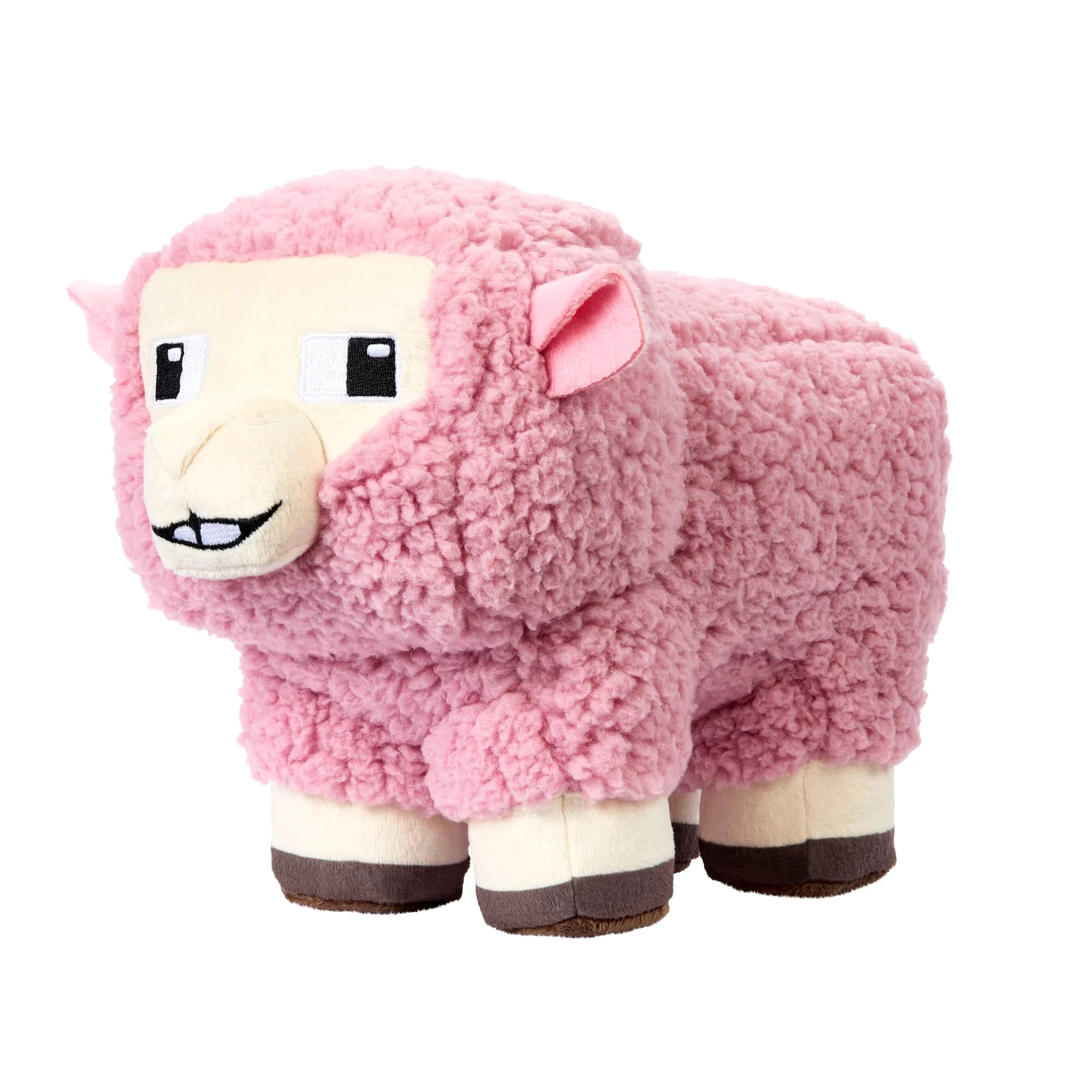 Minecraft Pink Sheep Plush Toy, 8-Inch Collectible Soft Doll Inspired By A Minecraft Movie