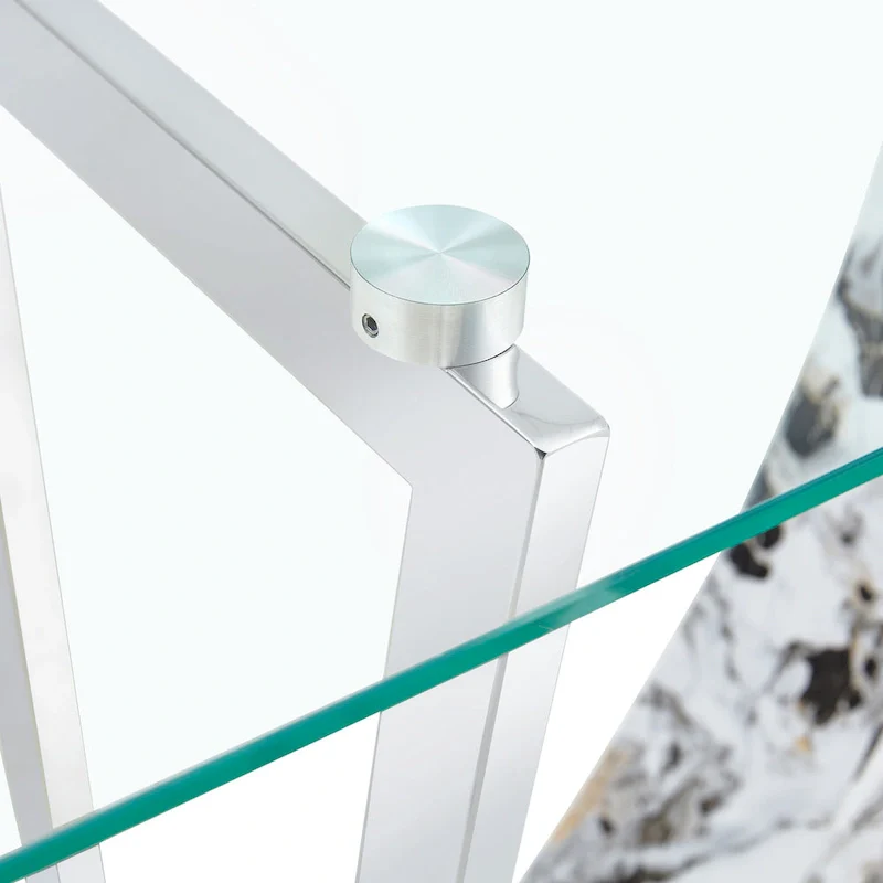 Modern and simple rectangular glass console table